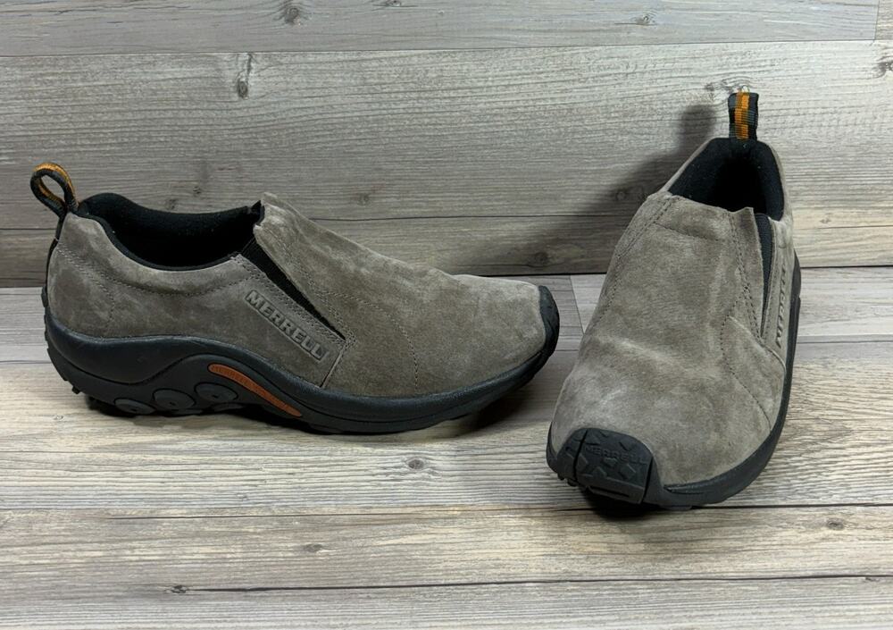 Merrell J60787 Men's 8.5 Jungle Moc Suede Gunsmoke Slip On Comfort Hiking Shoes